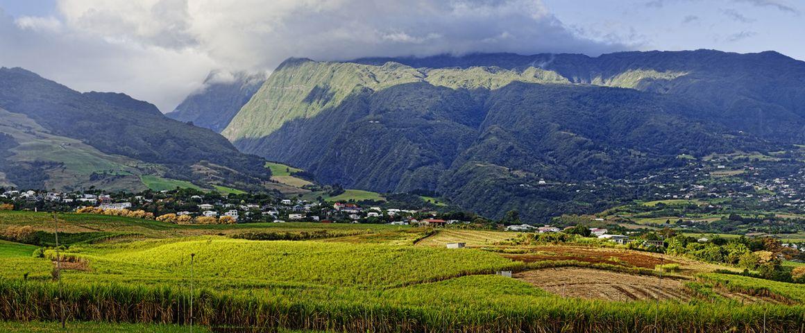 Paysage agricole de la Réunion © R. Carayol, Cirad